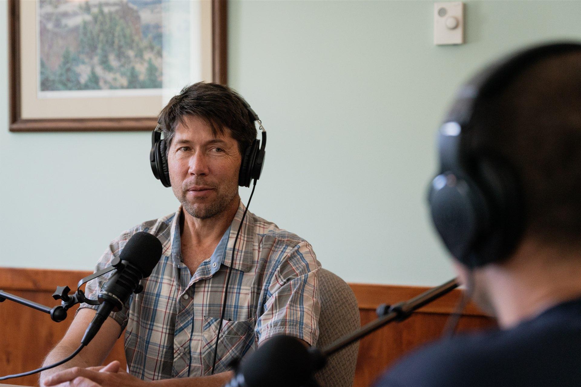 Stewart Breck, researcher talks with Working Wild U podcast at Montana State University in Bozeman.